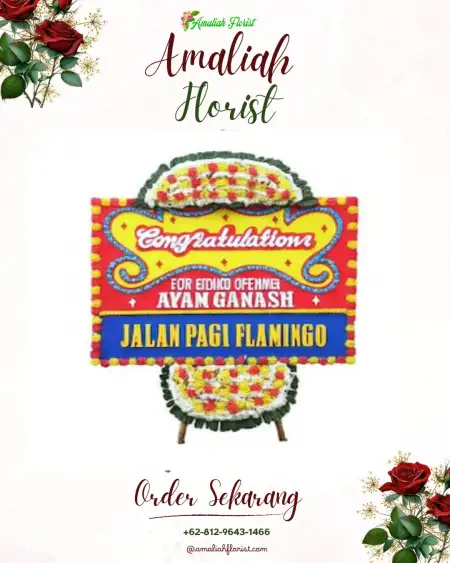 Sewa Papan Bunga Rumbai